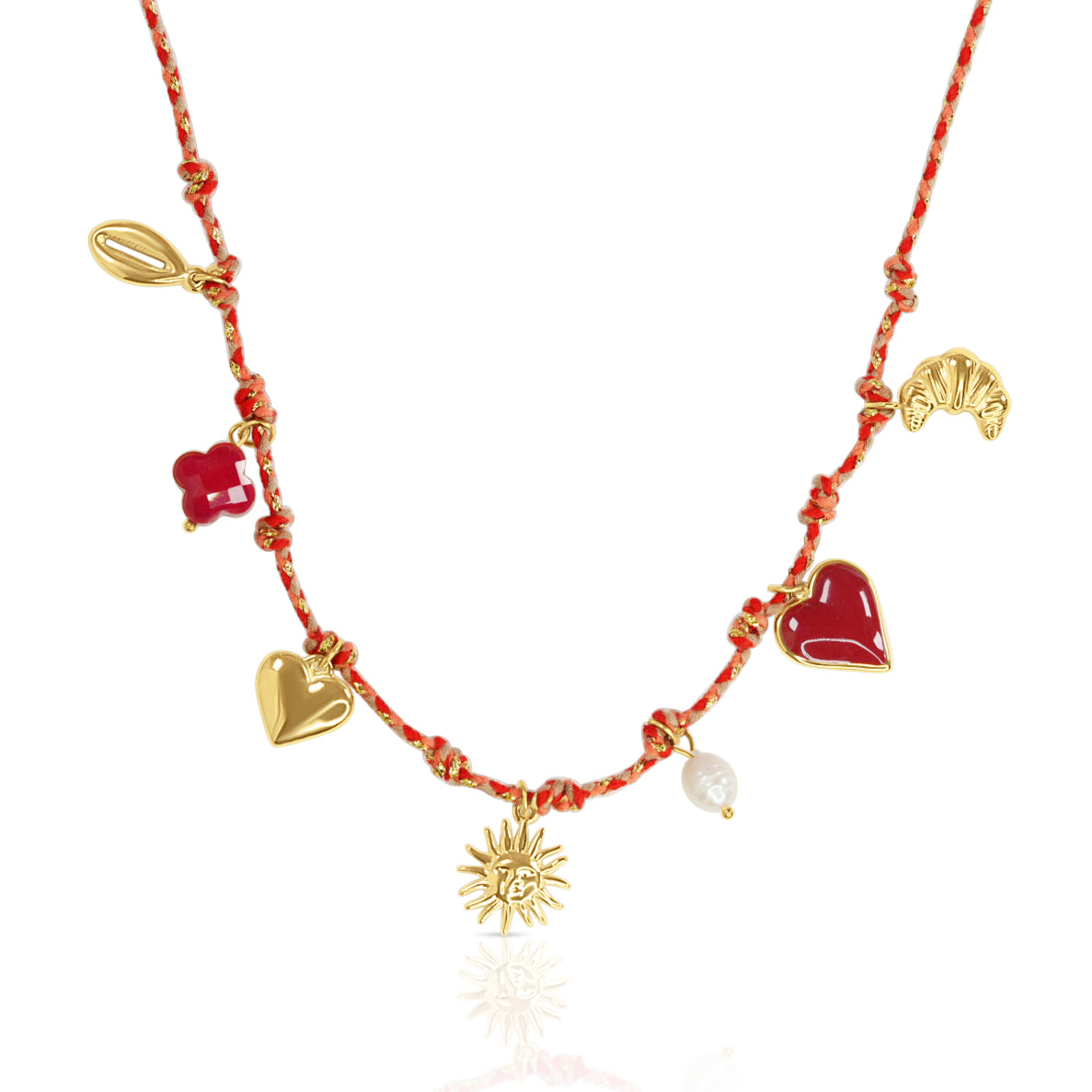 COLLIER BALI ROUGE