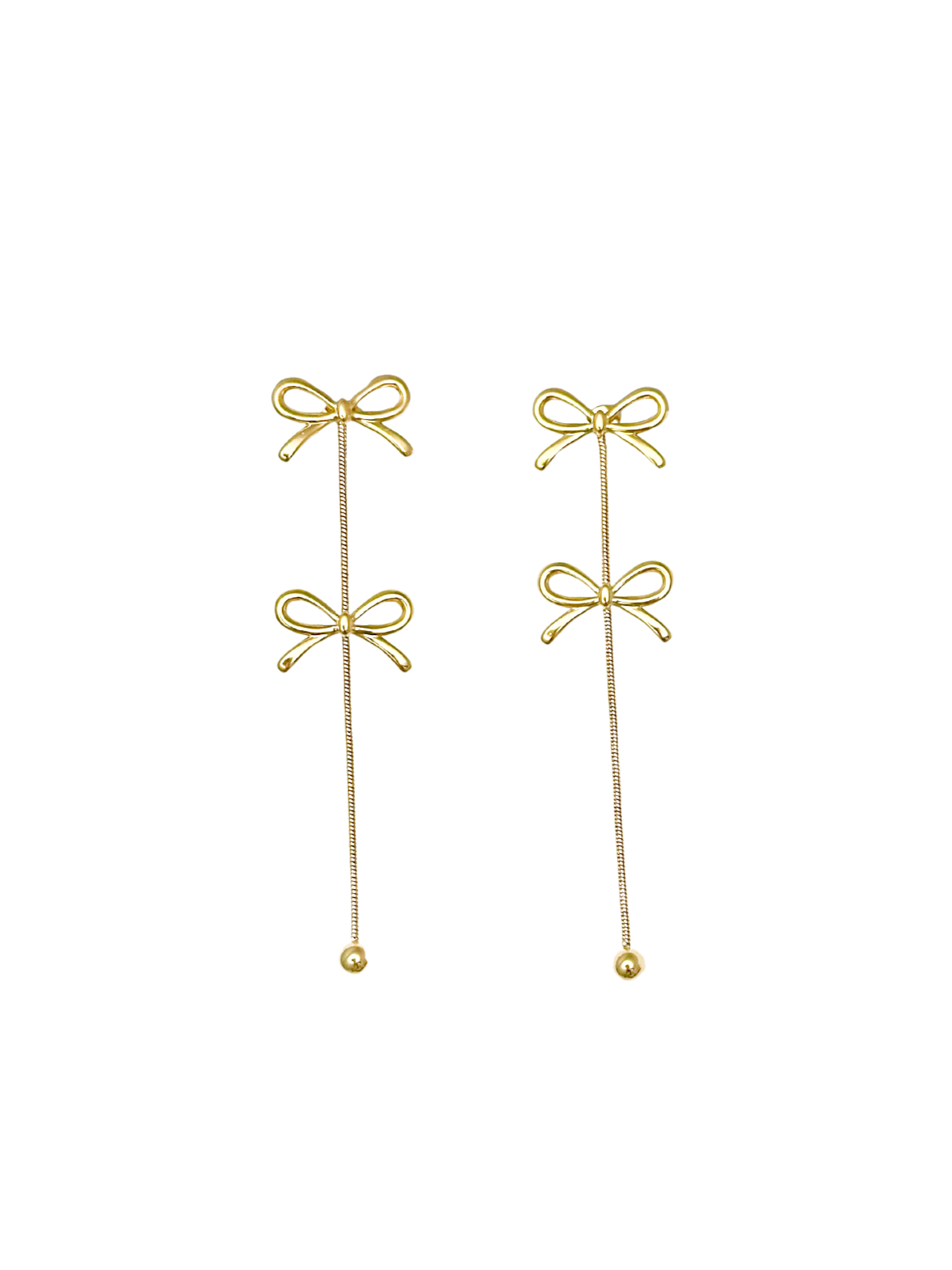 Boucles d'oreilles noeud doré