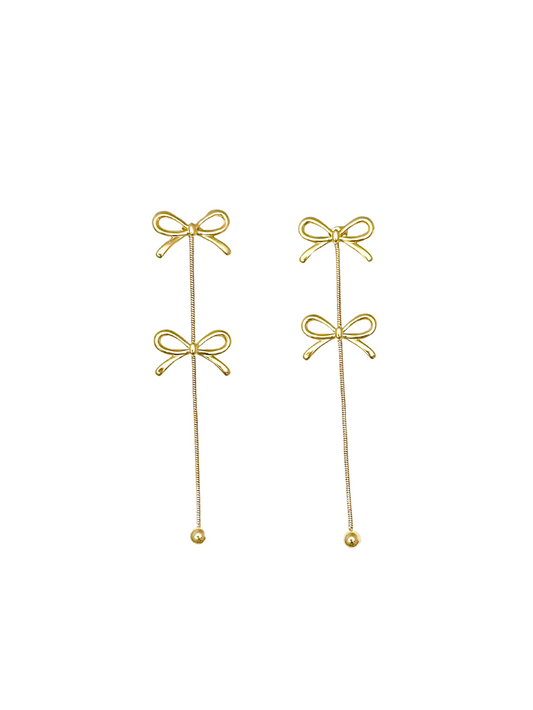 Boucles d'oreilles noeud doré