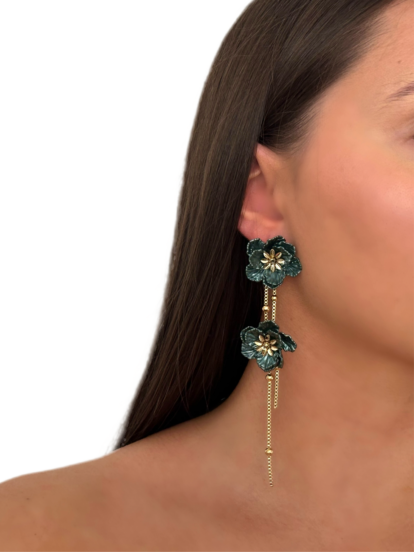 Boucles d’oreilles Bloom vert