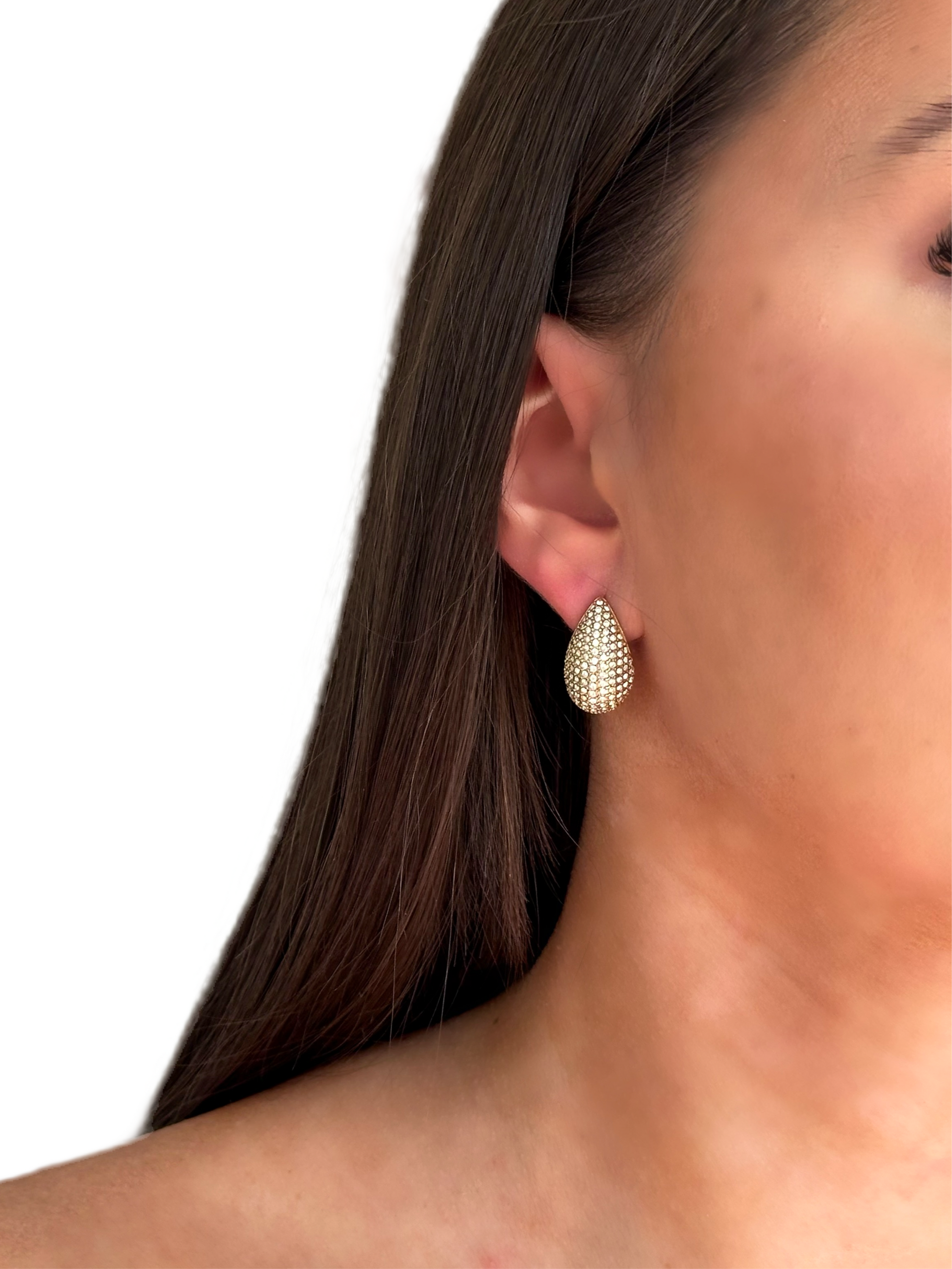 BOUCLES D’OREILLES GOUTTES STRASS