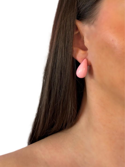 BOUCLES GOUTTE ROSE