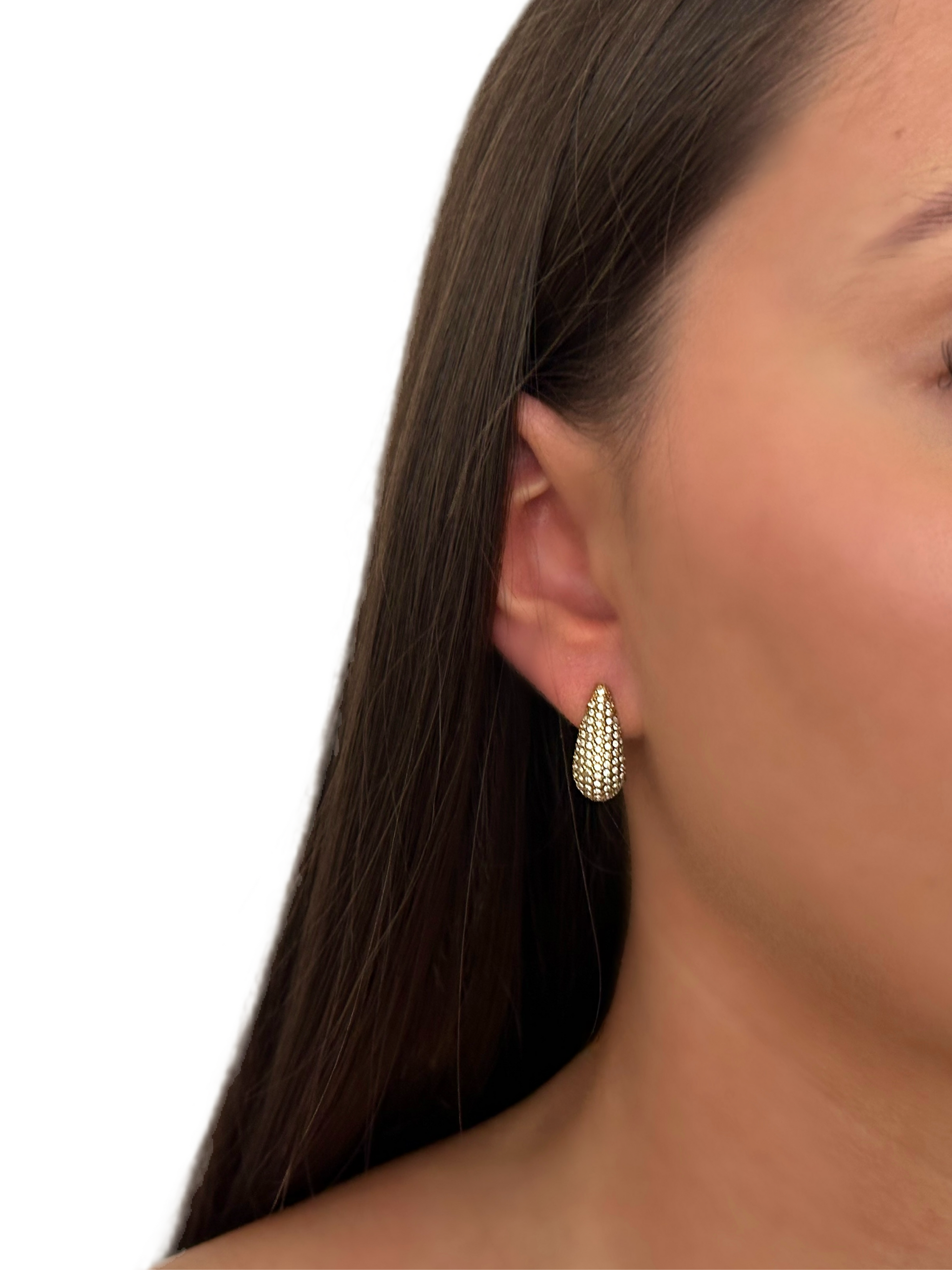 Boucles goutte strasse mini