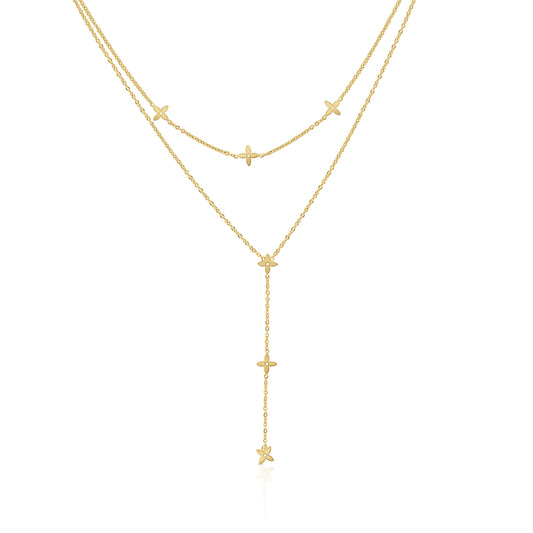Y-shaped clover necklace