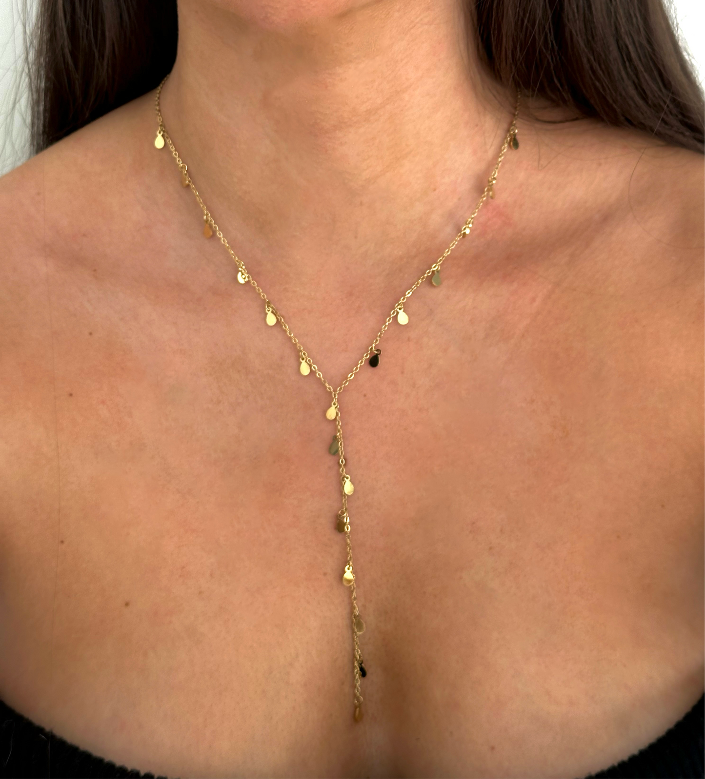 Y-shaped tassel necklace 