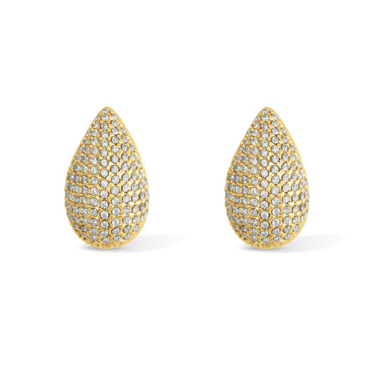 Boucle goutte strass