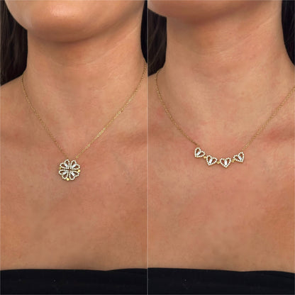 Heart clover necklace 