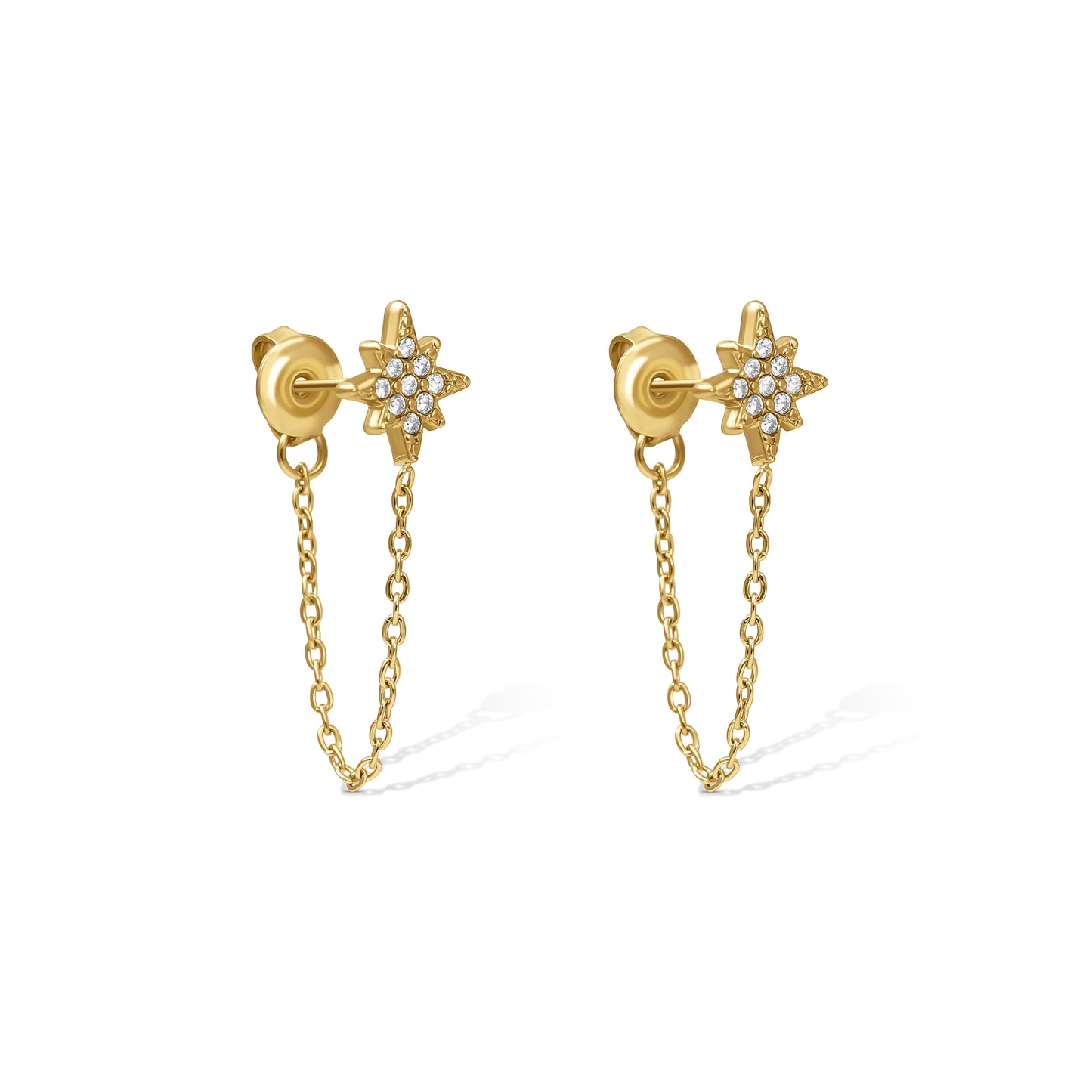 BOUCLES D’OREILLE CHAÎNE STAR
