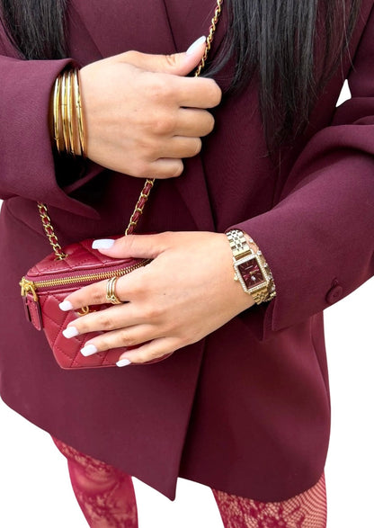 Burgundy watch
