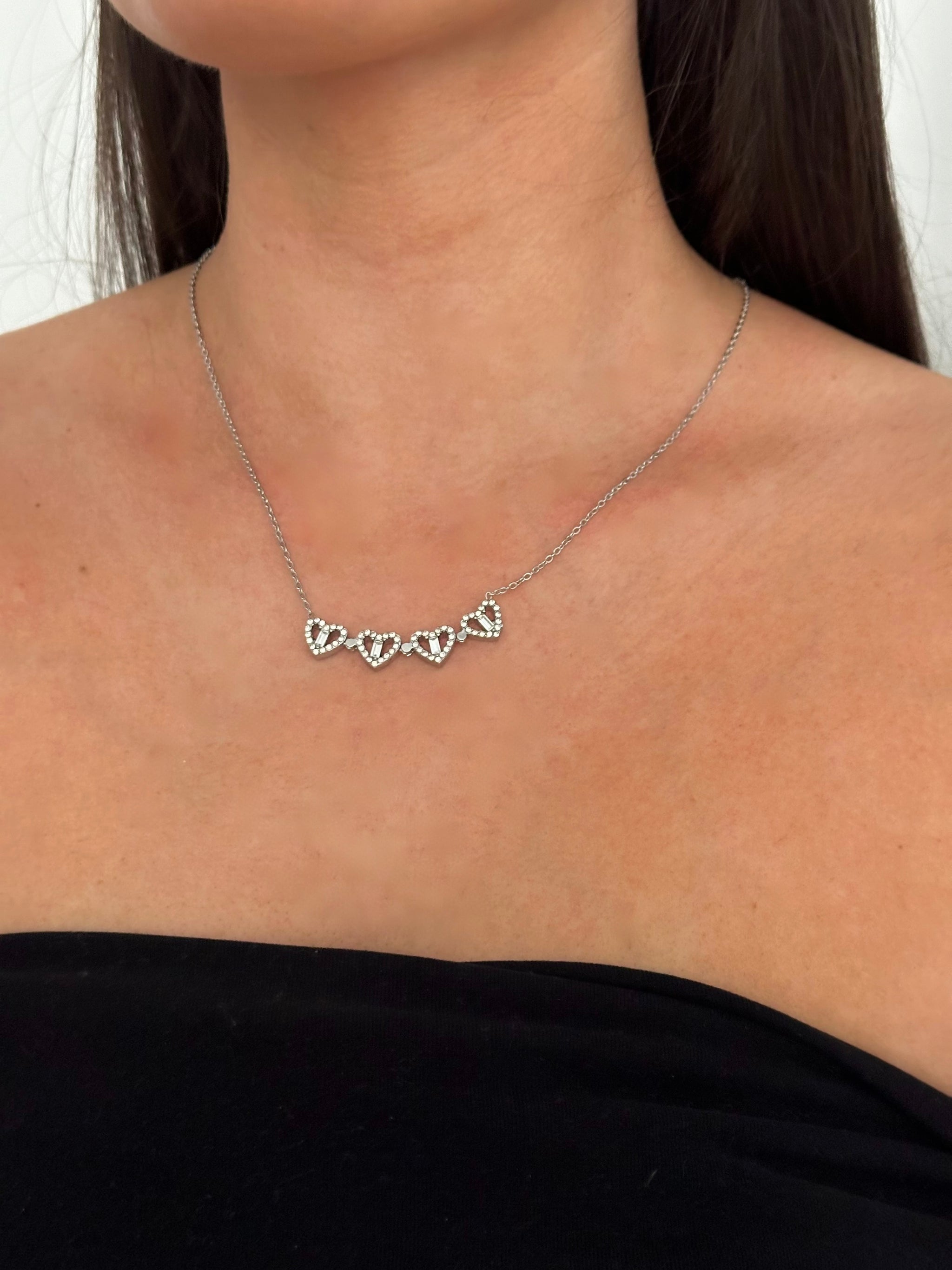 Heart clover necklace 