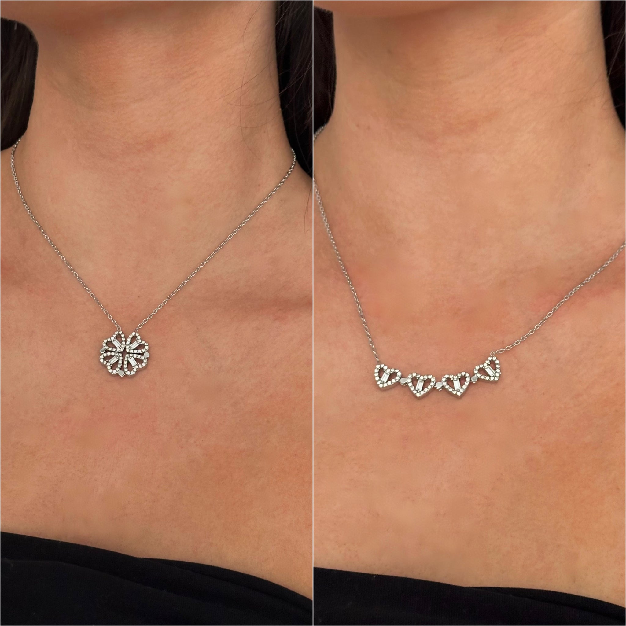 Heart clover necklace 