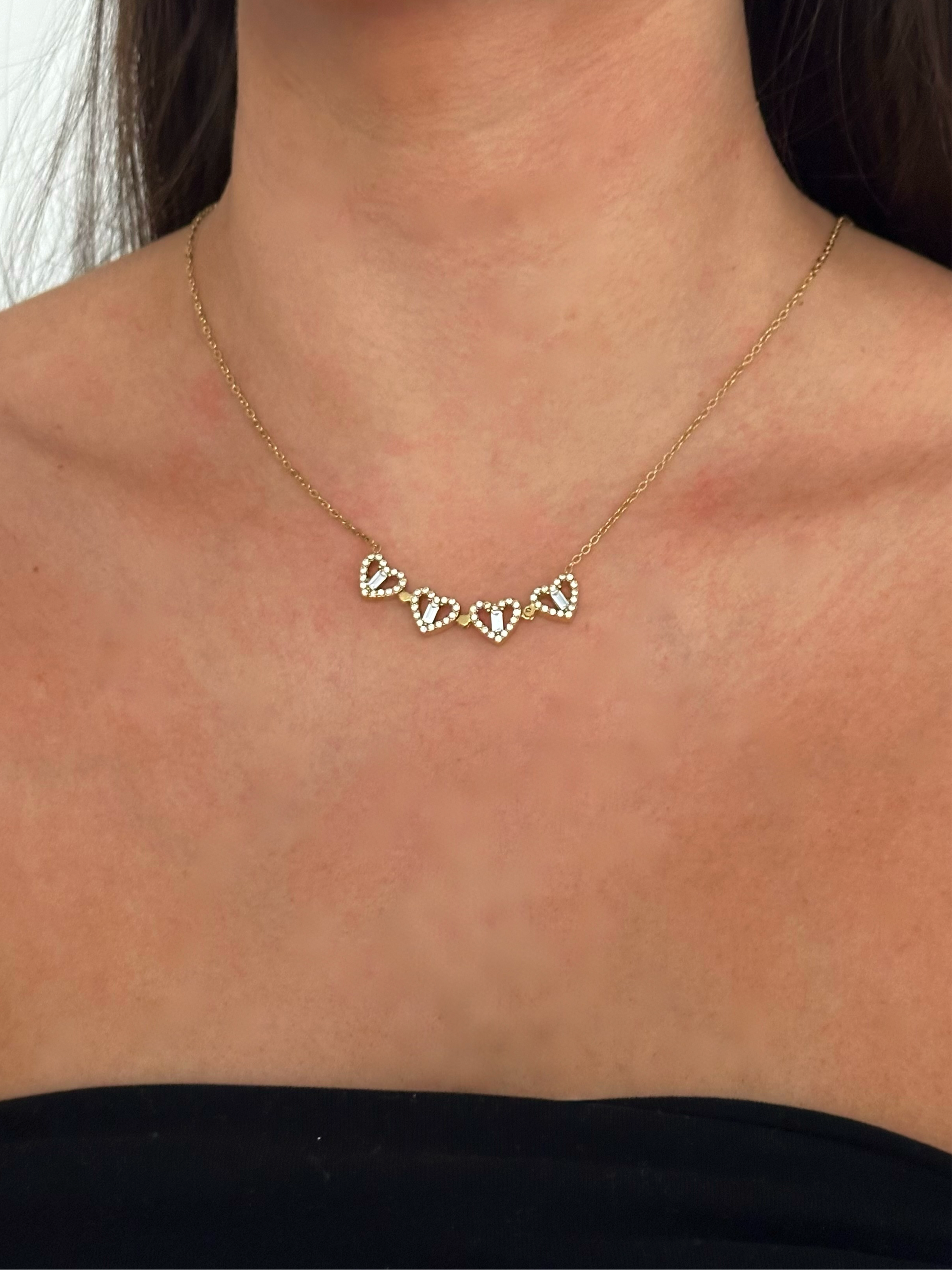 Heart clover necklace 