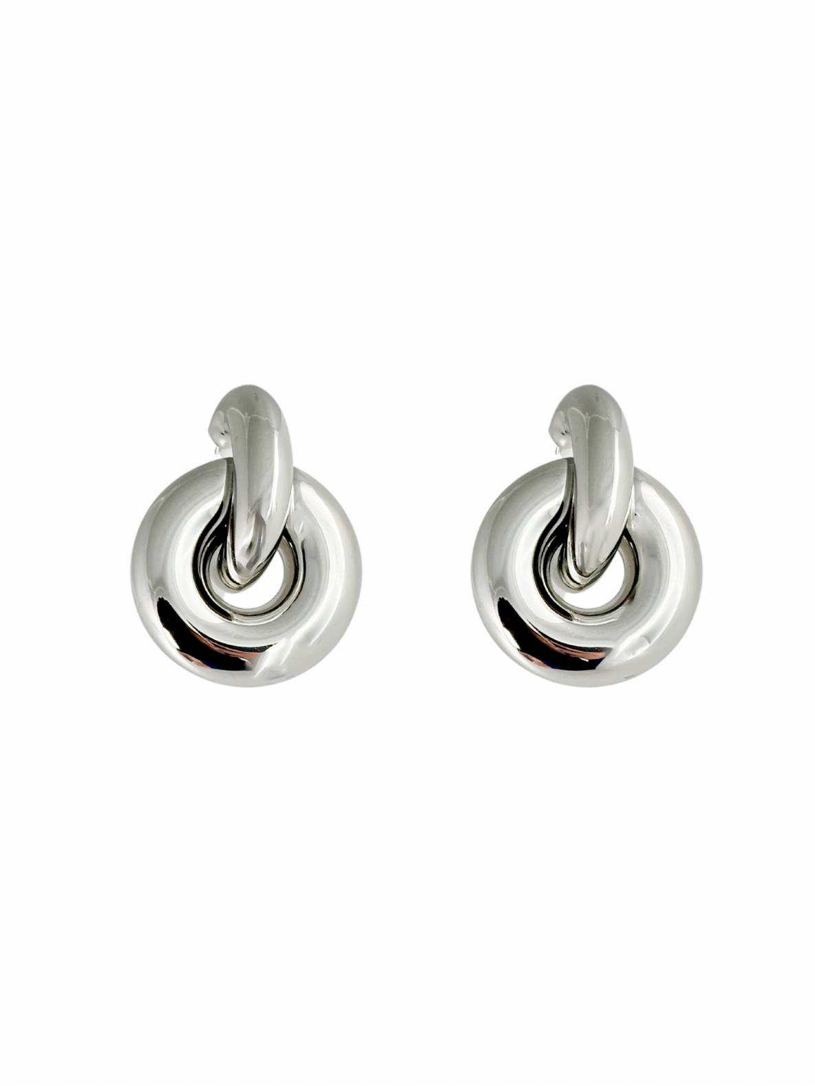 Boucles d'oreilles créoles argenté