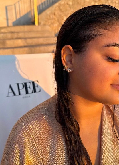 BOUCLES D’OREILLES ÉTOILE  STRASS