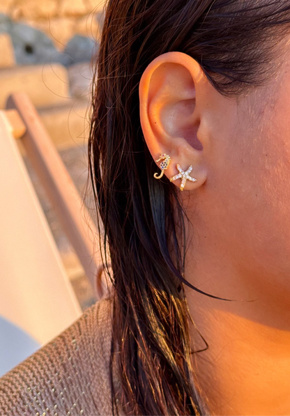 BOUCLES D’OREILLES ÉTOILE  STRASS