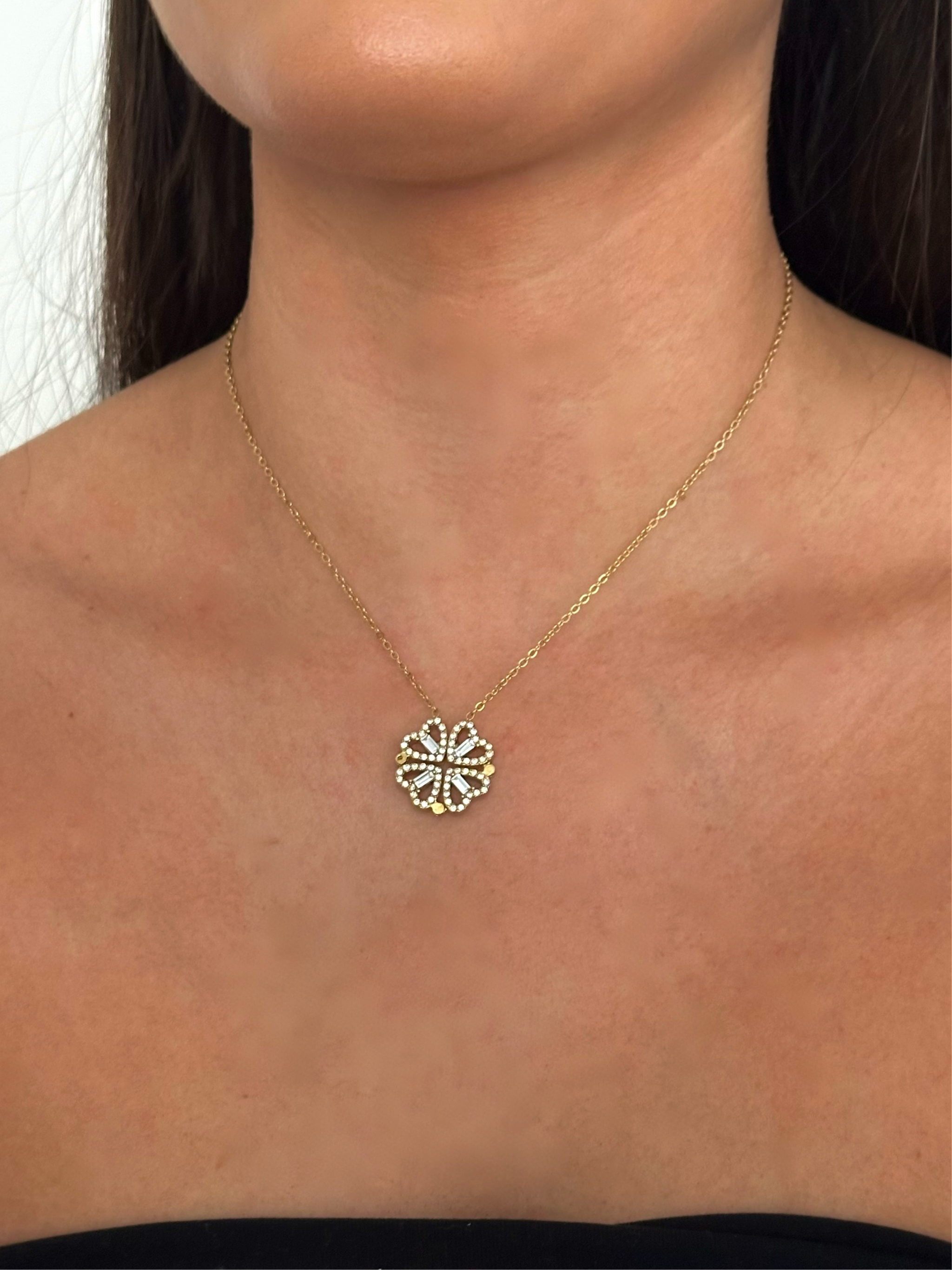 Heart clover necklace 