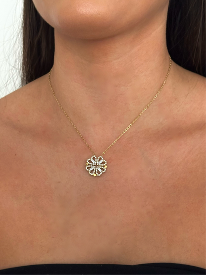 Heart clover necklace 
