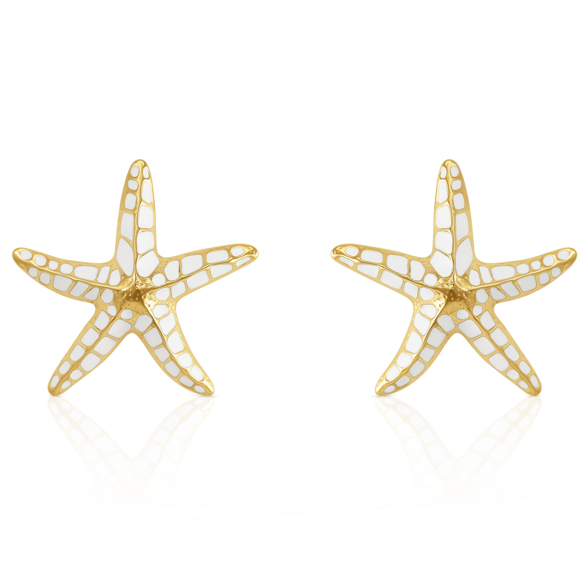 BOUCLES D’OREILLES ÉTOILES BLANCHE